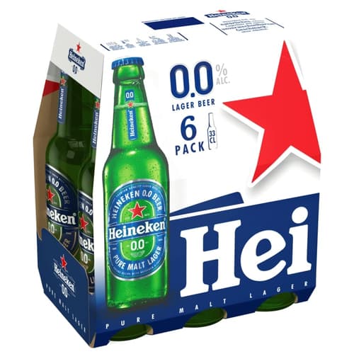 Heineken 0,0% Lager Alkoholfrei 6x0,33 l (MEHRWEG)