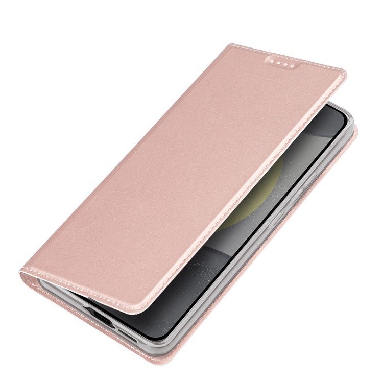 Samsung Galaxy S24 FE Plus Flip Wallet Cover Leder Tasche - Roségold