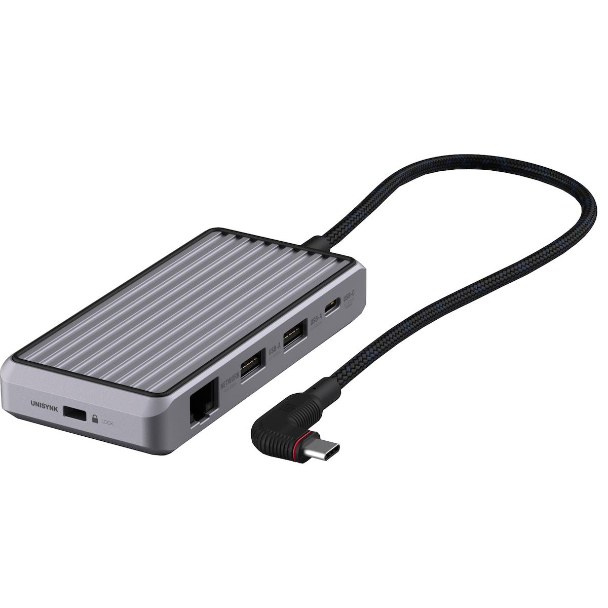 Unisynk 8-Port USB-C hub (grå)