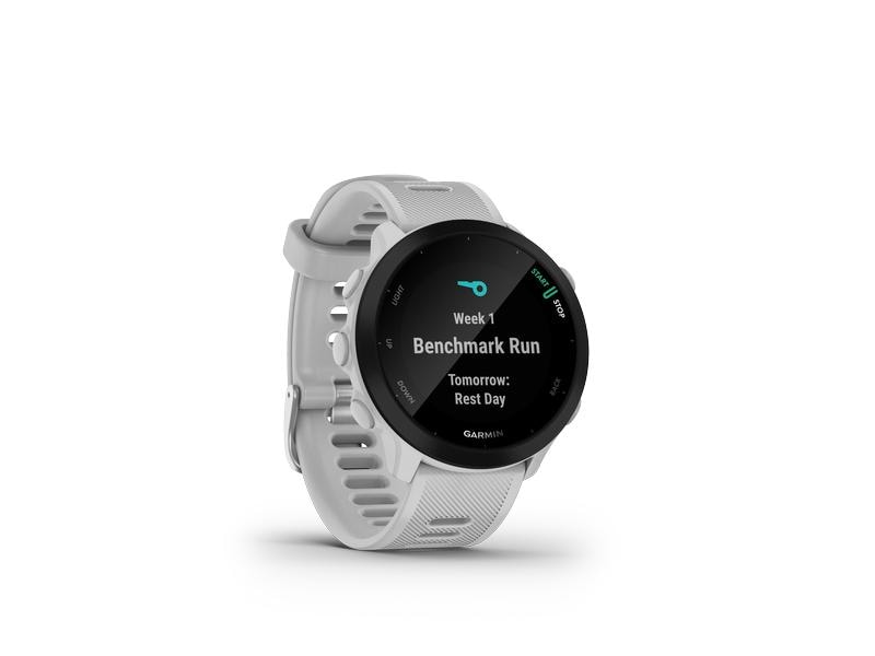 GARMIN Sportuhr Forerunner 55 Weiss/Schwarz GPS-Laufuhr