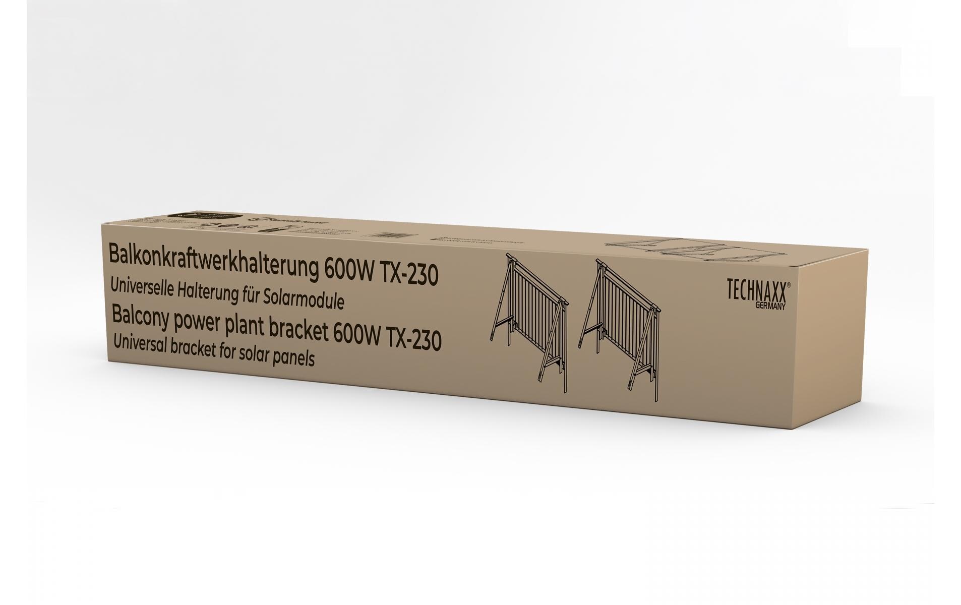 Solar Halterung TX-230 für Balkon, Boden, Wand 2-Sets<br>Balkongeländer-Halterung für Solarmodule