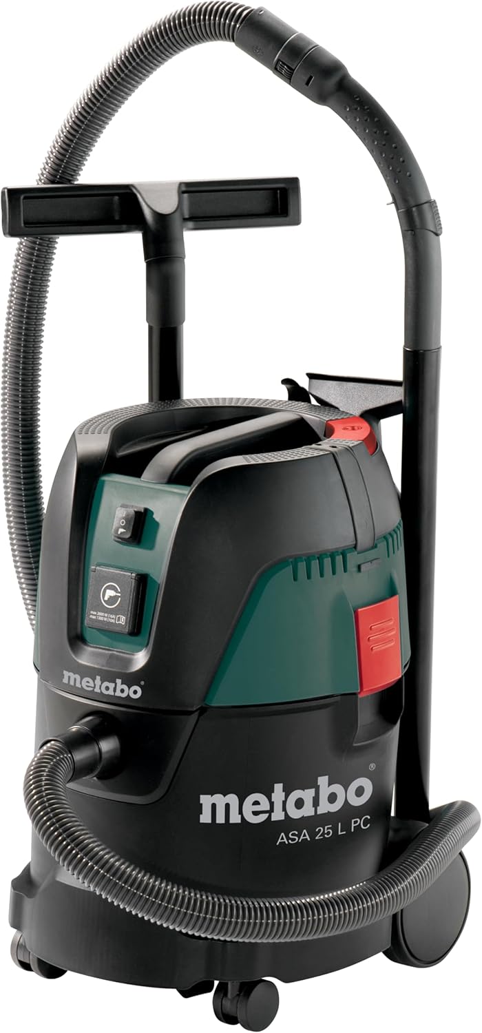 metabo Allessauger ASA 25 L PC – 602014000 – Nass-/Trockensauger mit manueller Filterabreinigung – 7,5 m Kabellänge