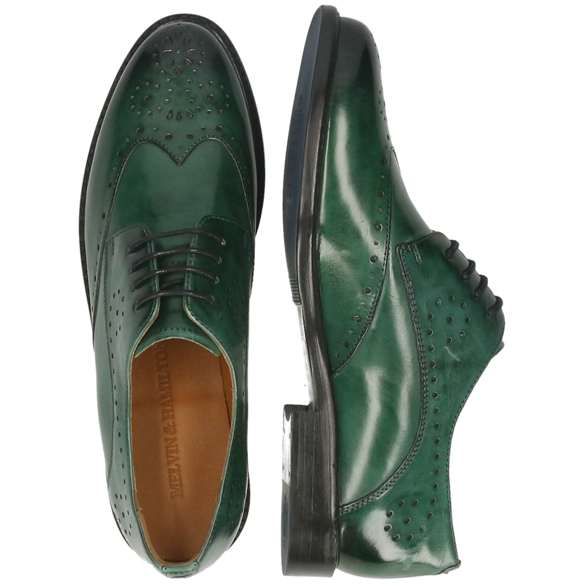 SELINA 41 - Derbies à talon plat | Vert