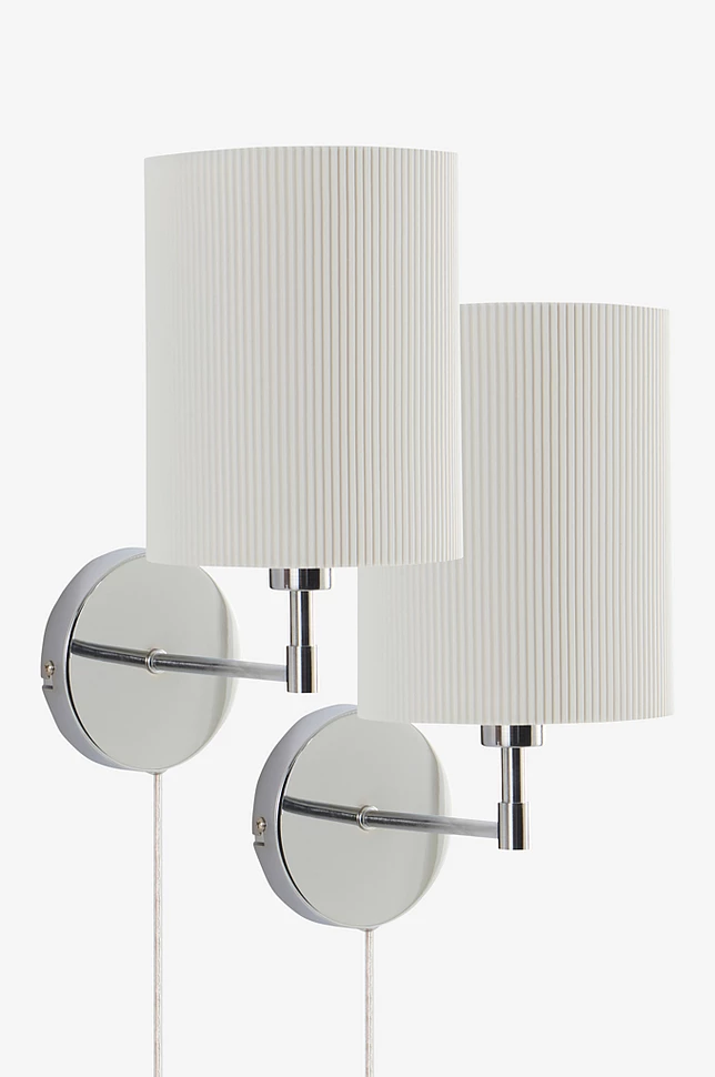 SETH PLISSÉ vegglampe 2-pakke