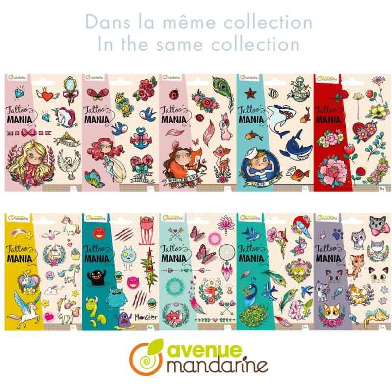 Tattoo' Mania, Fleurs - Multicolore