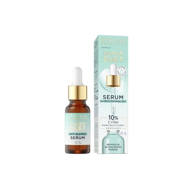 Eveline Super Duet Serum gegen Unreinheiten, Salicylsäure 10 % und Zink 18 ml