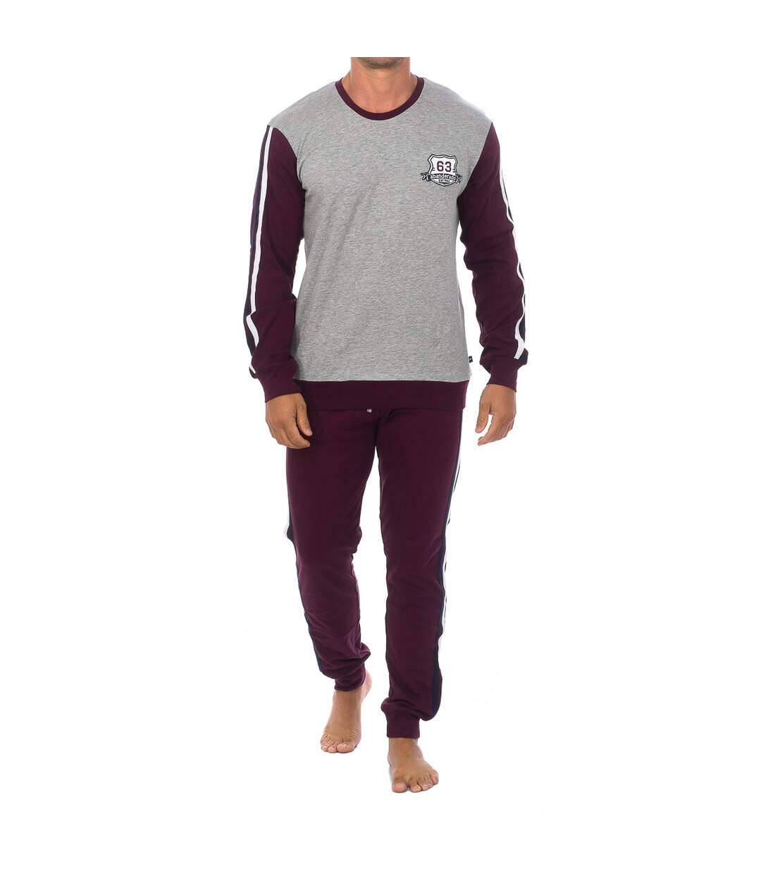 Men's long-sleeved winter pajamas A0CHG-1W3