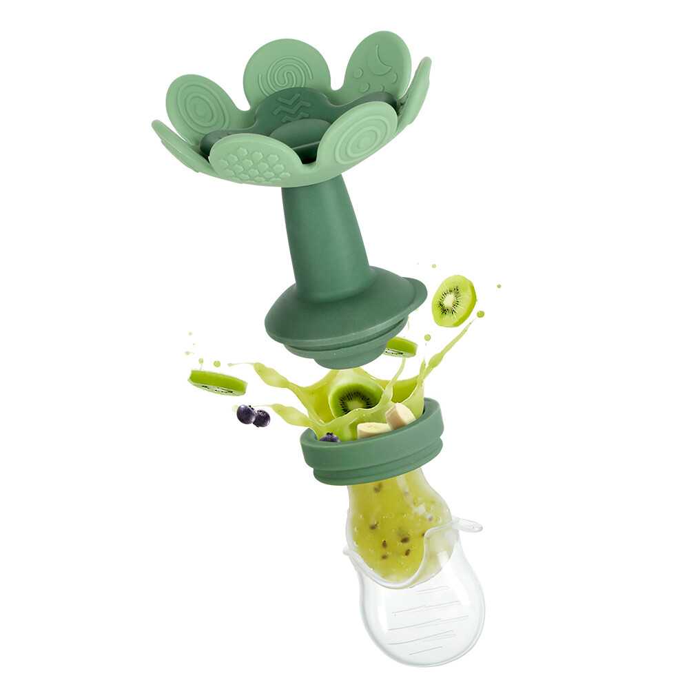 Haakaa Flower Fresh Food Feeder Fruitspeen Pea green