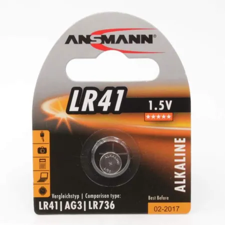 Ansmann Alkaline Knopfzelle Knopfbatterie LR41 1.5V