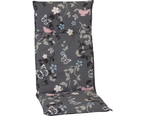 Kussen voor hoge rugleuning Barcelona Bregenz 118 x 48 cm Polykatoen grijs antraciet wit
