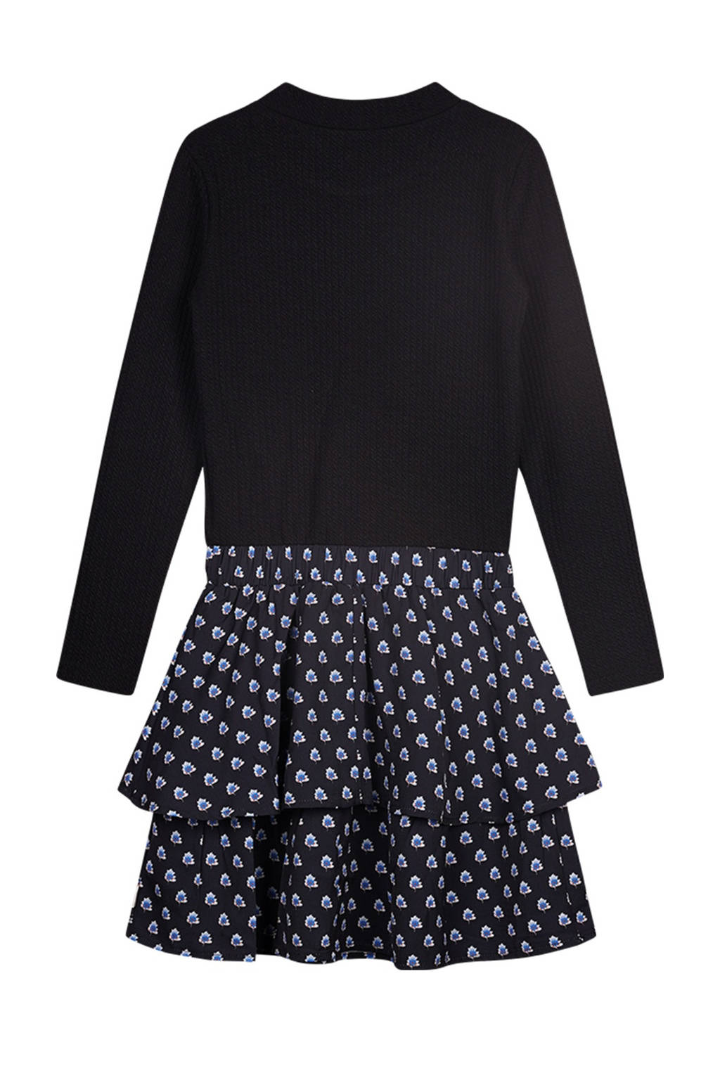 Moodstreet jurk Day zwart/blauw/wit