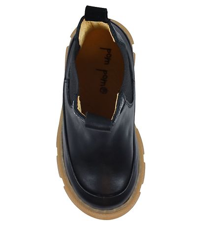 Pom Pom Støvler - Chunky Chelsea Boot - Sort