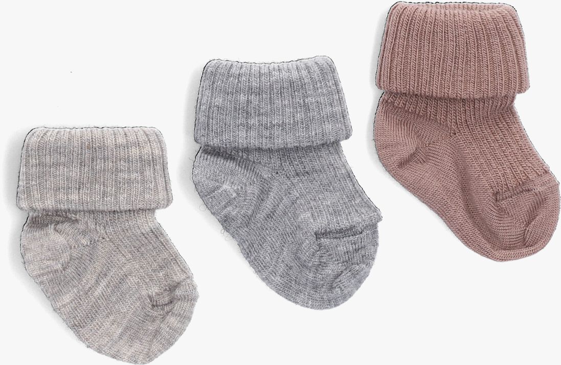 MP DENMARK bruine mp denmark sokken wool rib baby 3 pack