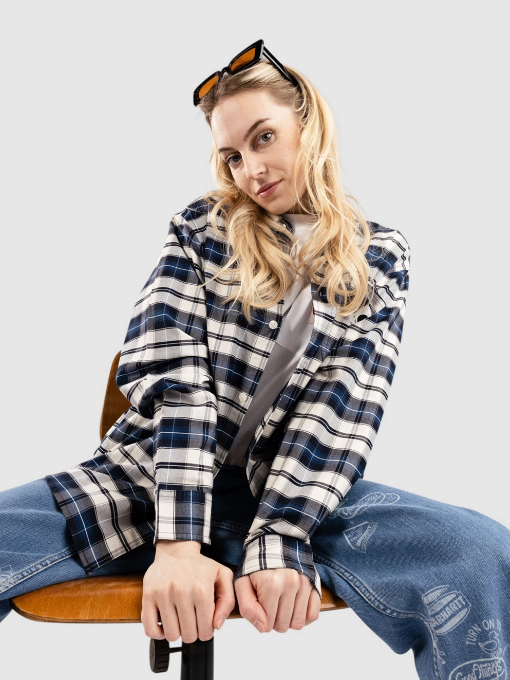 Carhartt WIP Tarbell Shirt tarbell check/dk nvy/wht