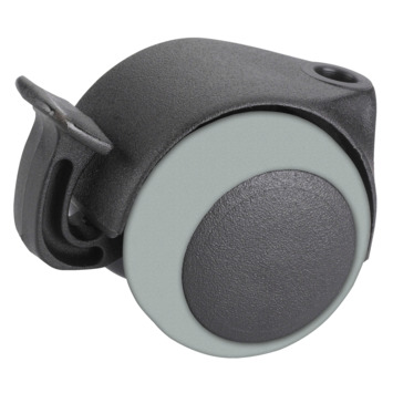 Set 8st meubelwielen TPE met plaatbevestiging 40mm tot 30kg per wiel