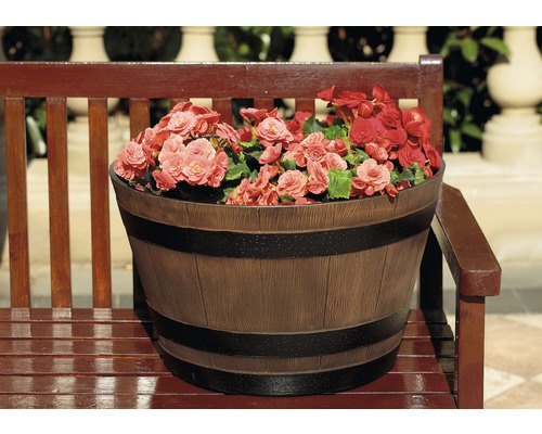 Lafiora Jasmine bloempot, H 31 cm, Ø 52 cm, bruin