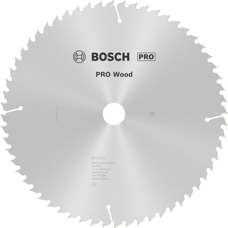 Bosch 2608640441 PRO Wood cirkelzaagblad 305x30x2,5mm - 60T (1 stuks)