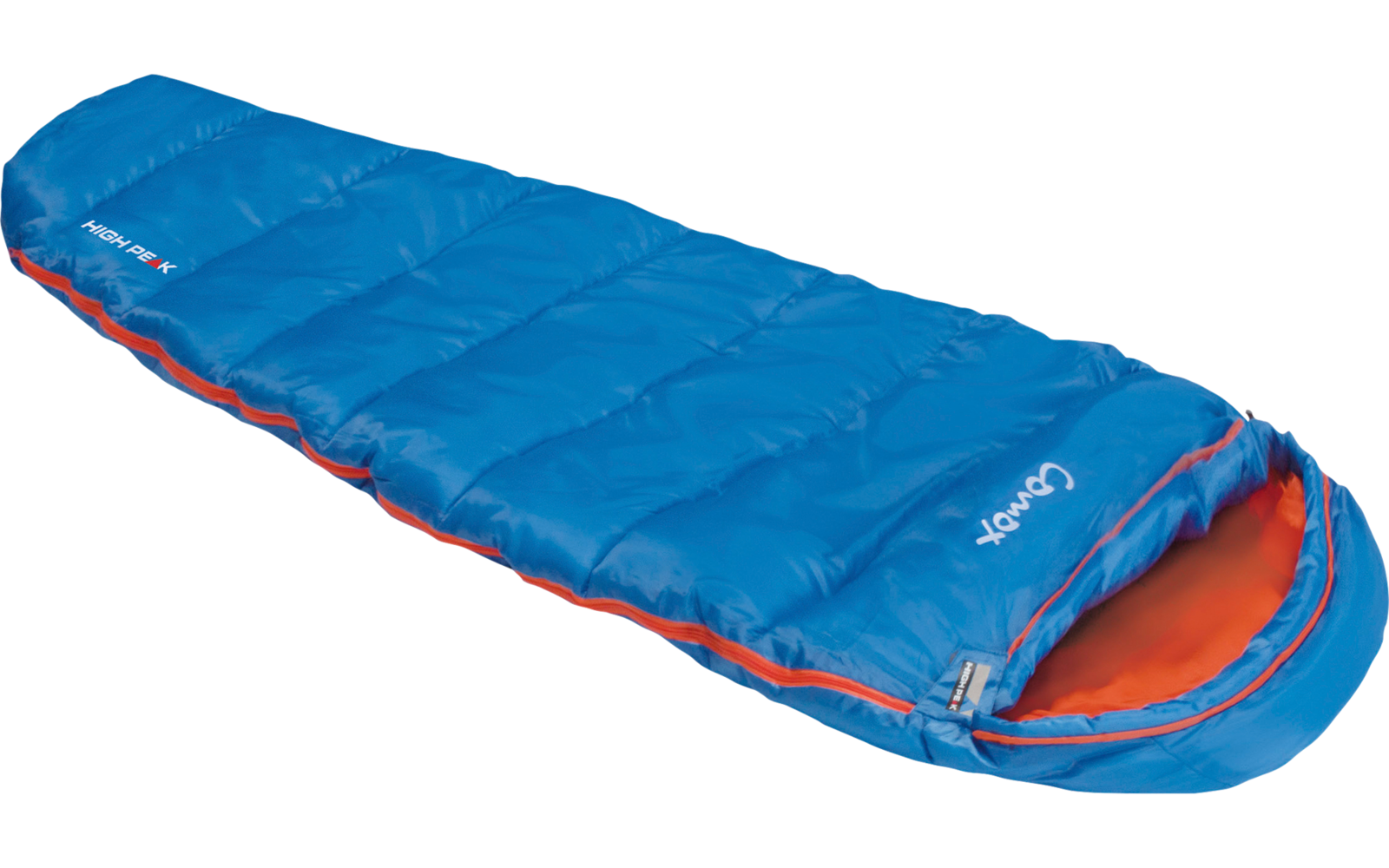High Peak Comox Kinder Mumienschlafsack 70 x 170 cm hellblau/orange