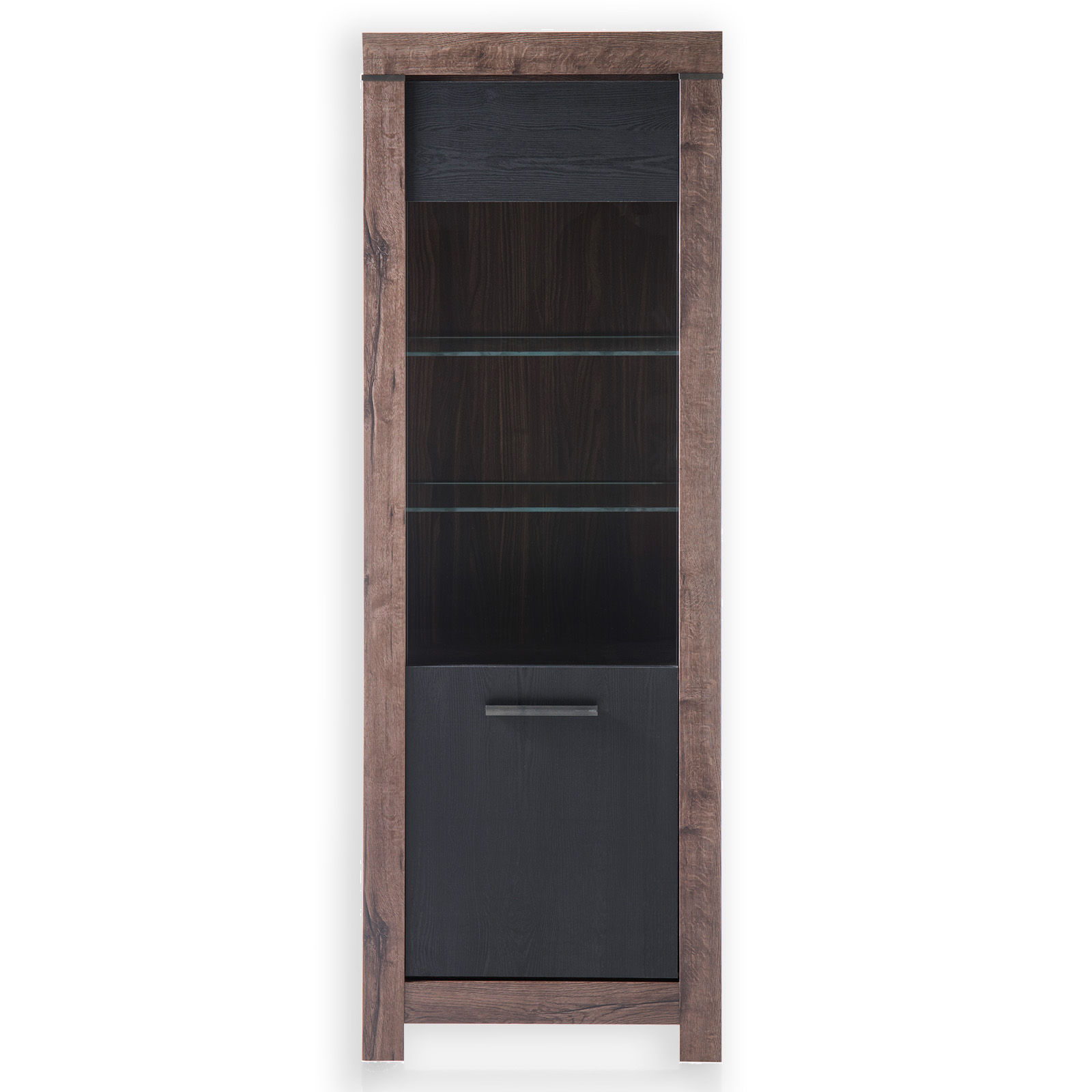 Vitrine - Schlammeiche-Schwarzeiche - 197 cm hoch