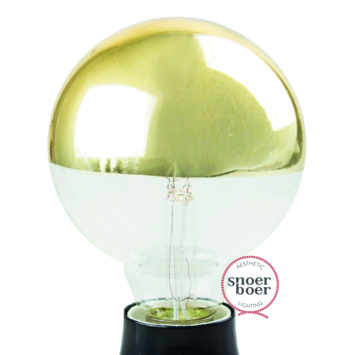 Snoerboer LED kopspiegel goud 95mm E27 4W(=20W) dimbaar