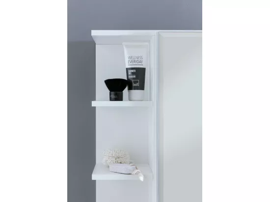 moderne Armoire murale en bois miroir 80x64,5x20cm Blanc