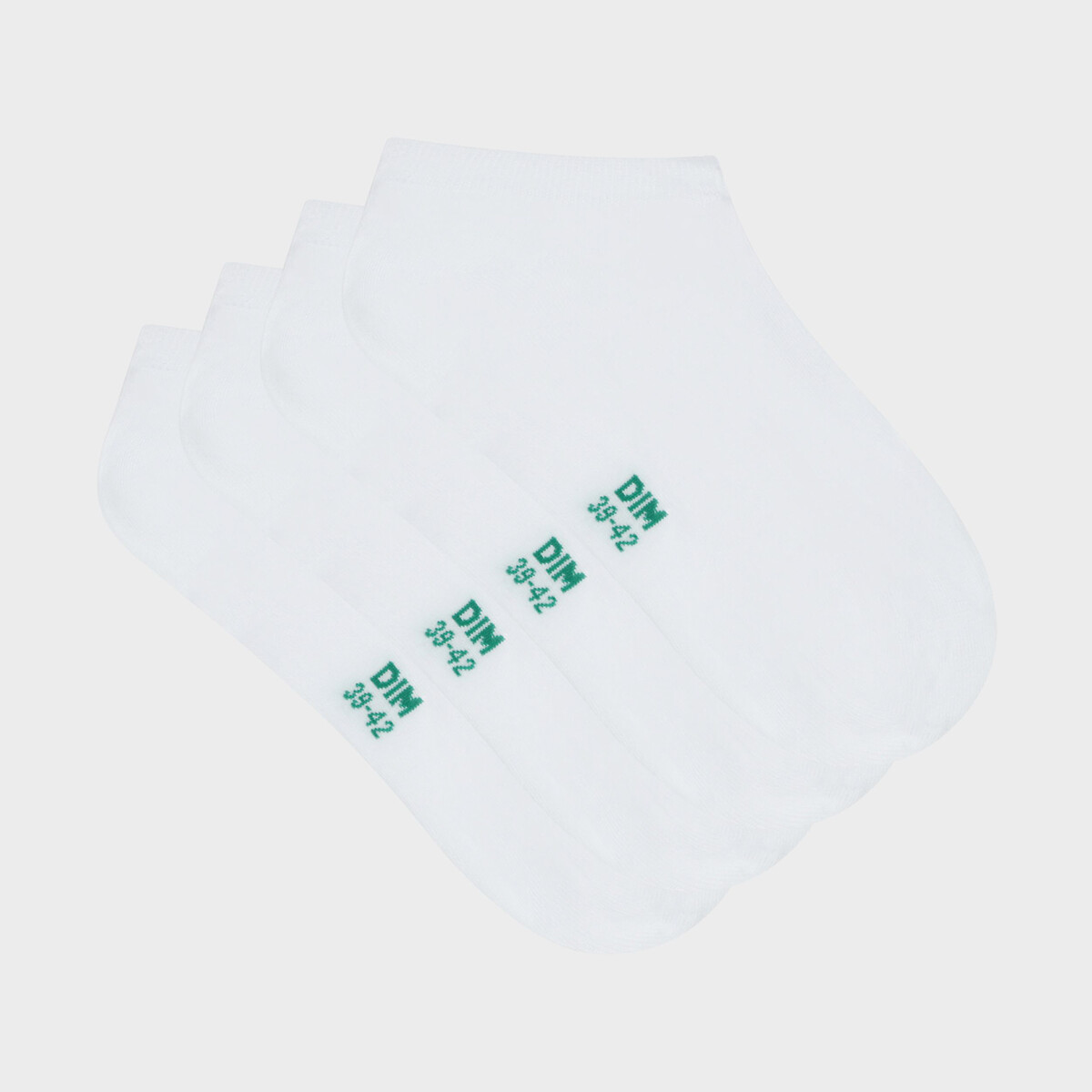 DIM<br>Conjunto de 2 pares de meias de algodão de boa qualidade