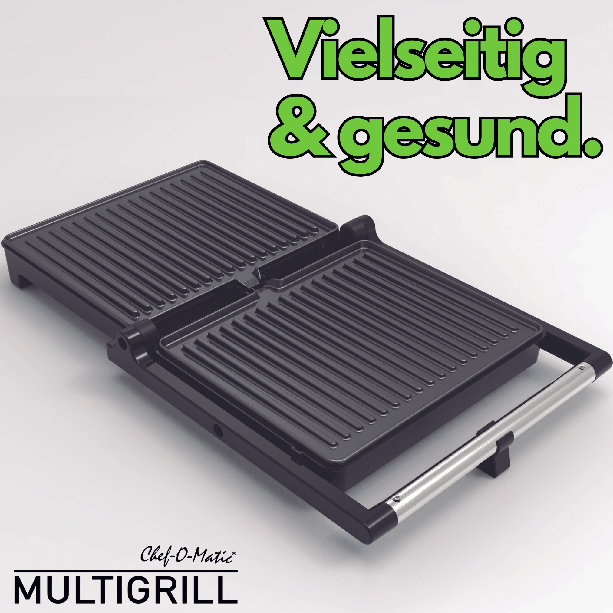 Best Direct® Kontaktgrill - Tischgrill, antihaftbeschichtet, klappbar Chef O Matic Multigrill