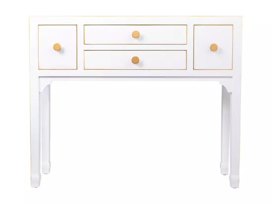Récepteur en bois avec 4 tiroirs 95x26x78