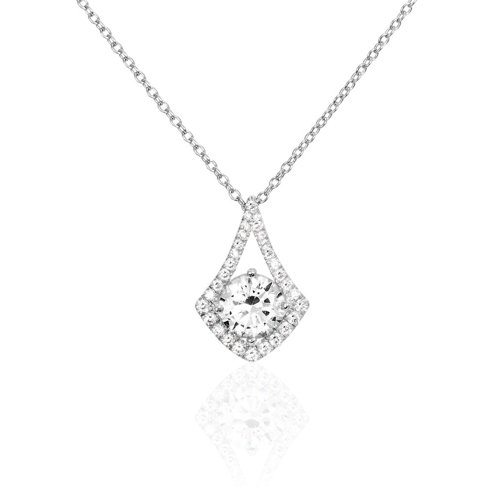 Collier Millie Argent Blanc Oxyde De Zirconium