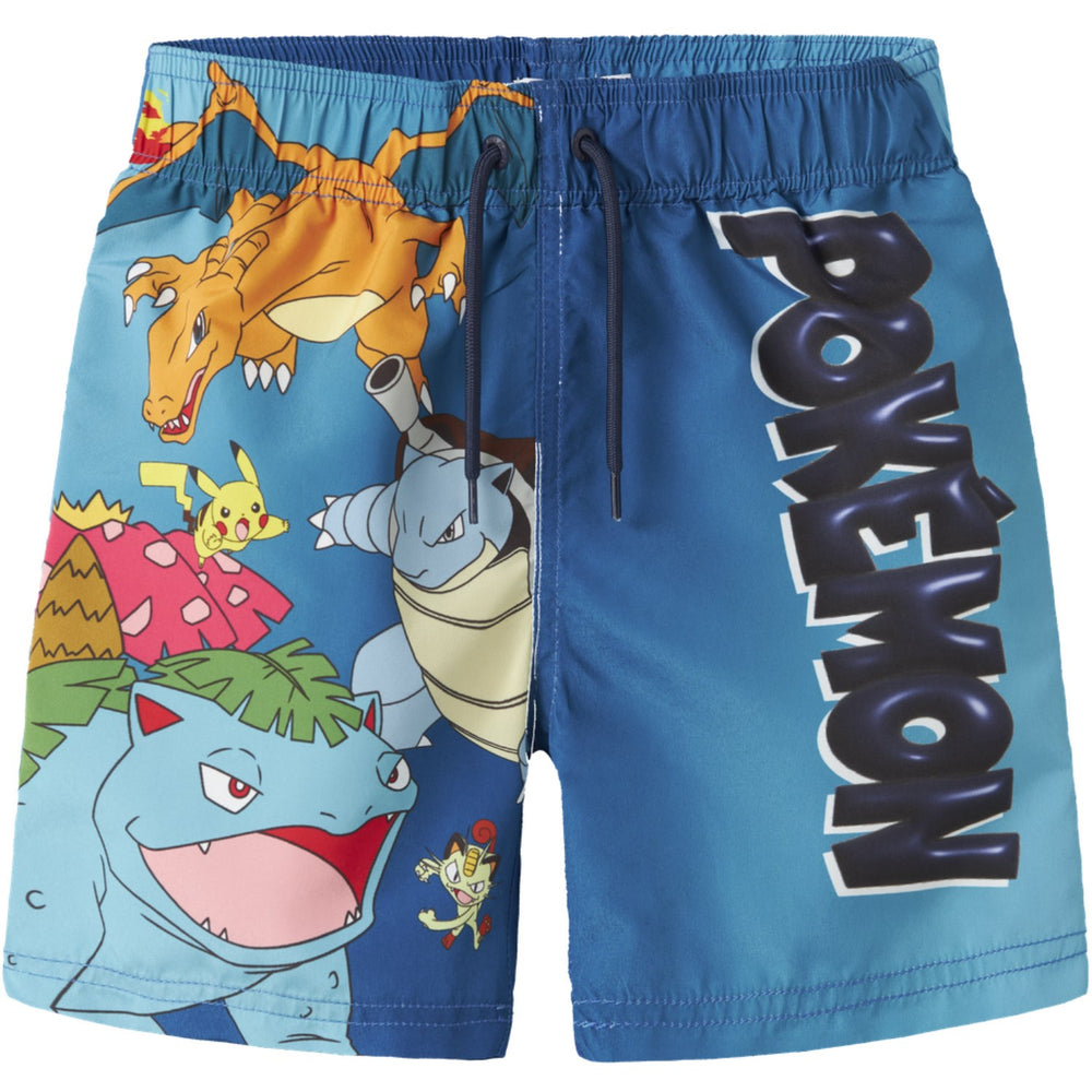 Køb Name It Atomic Blue Nkmmanuel Pokemon Swimshorts Sky