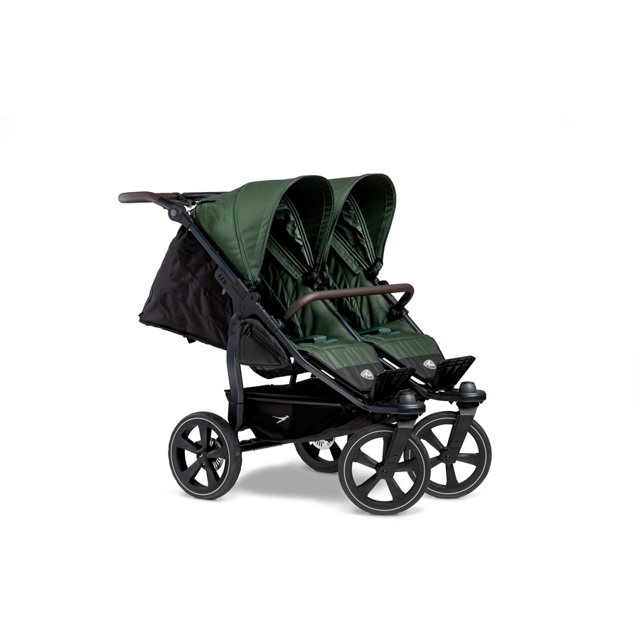 tfk Zwillingskinderwagen Duo 2 mit Luftkammer-Set Olive