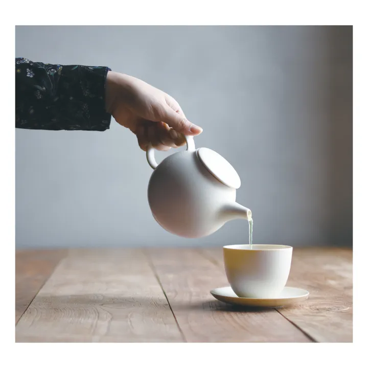 Kinto Théière Pebble en porcelaine - 500 ml | Blanc