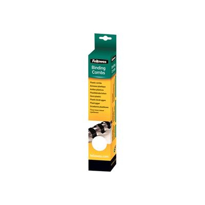 Fellowes - 25 anneaux de reliure en plastique - 6 mm - jusqu'à 20 feuilles - blanc