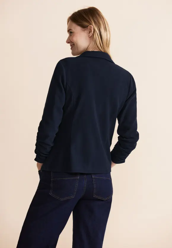 Basic Blazer mit Raffungen - blue night