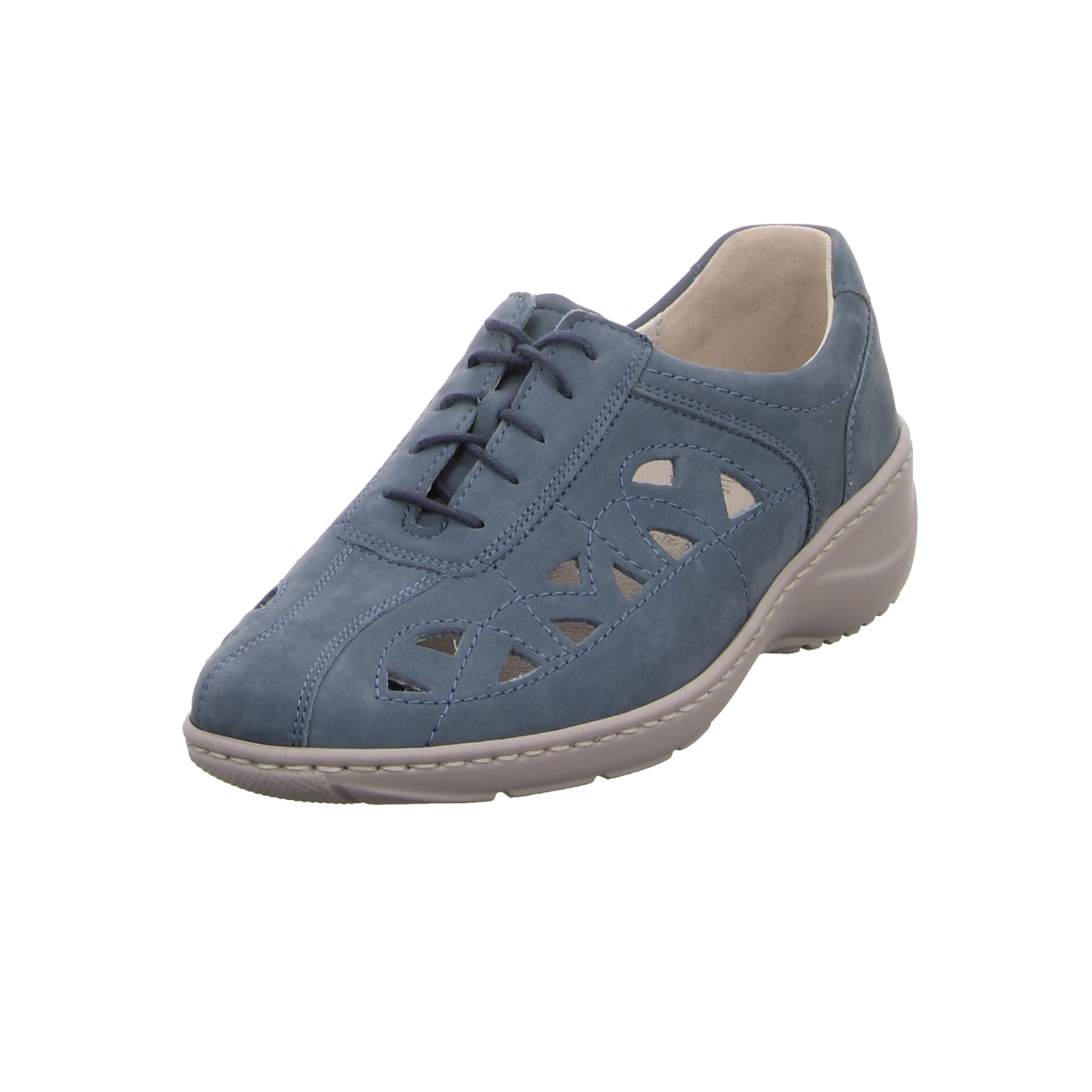 Waldläufer Schnürhalbschuh blau