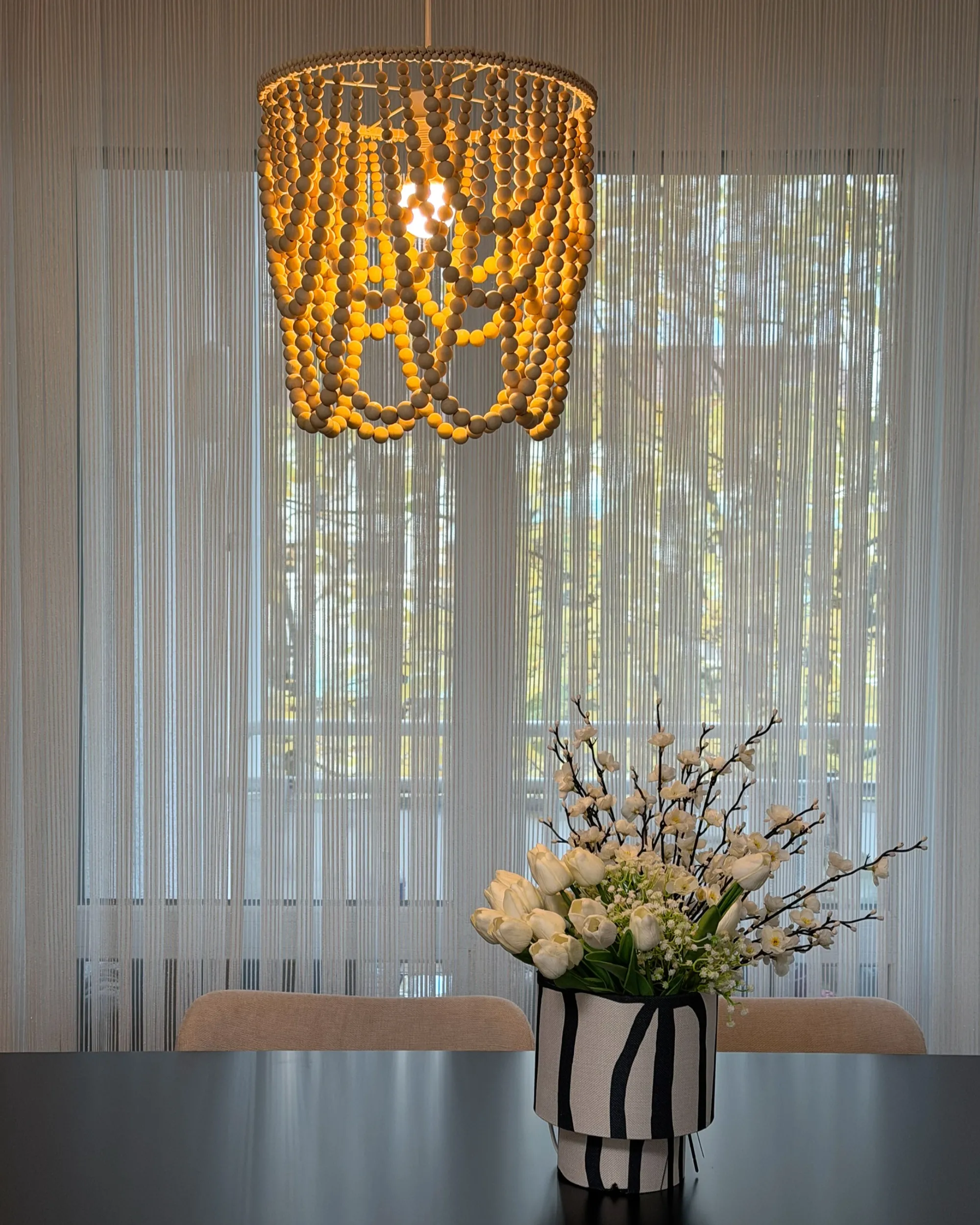 Kroonluchter VERUGAL Hout Lichtbruin