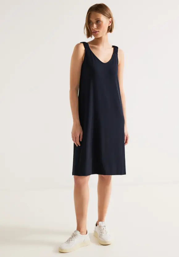 Basic Shirtkleid - deep blue