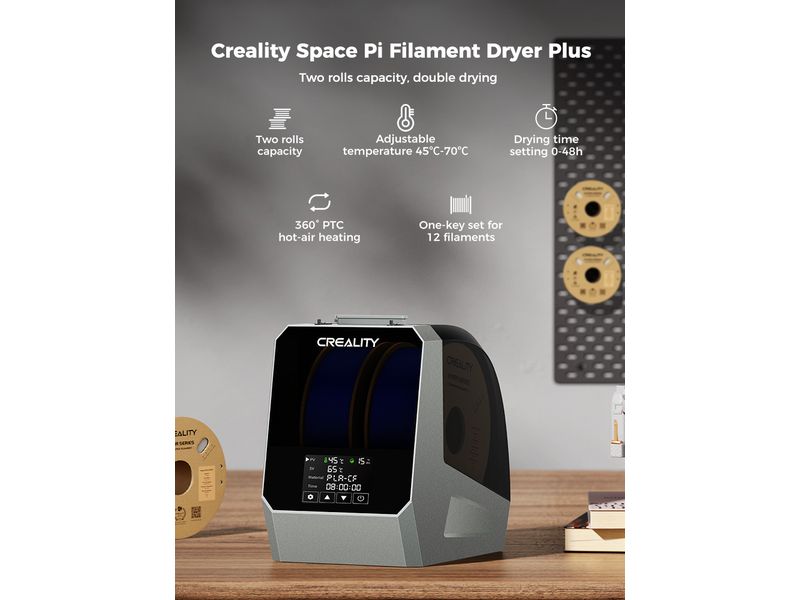 Creality Filament Trockenbox Space Dryer P Filament-Box mit LCD-Touch-Screen zum Wärmen und Trocknen