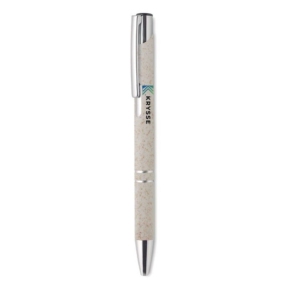 GiftRetail MO9762 - BERN PECAS Stylo poussoir blé paille ABS