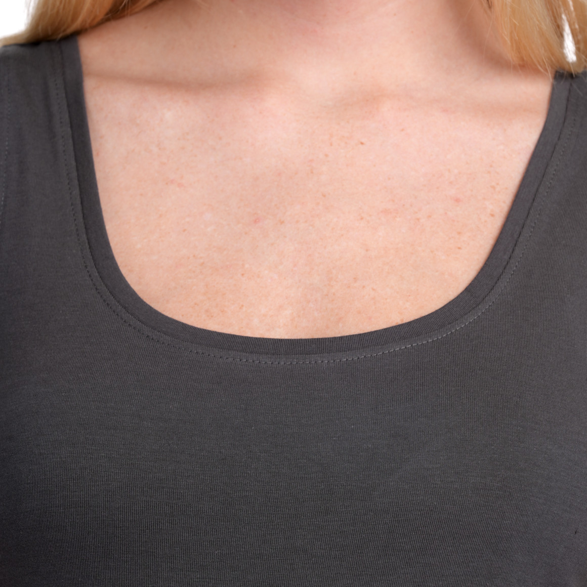 Gina Benotti Damen Top im Basic-Look dunkelgrau