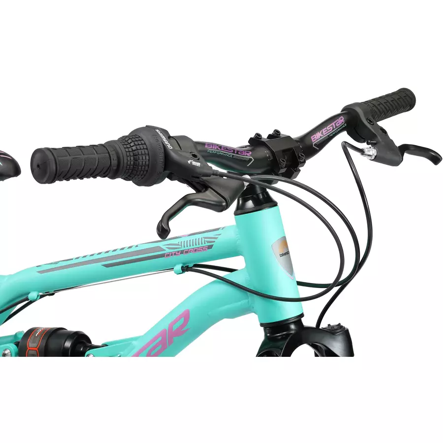 Bikestar Kinderrad Fully MTB Alu 20 Zoll türkis