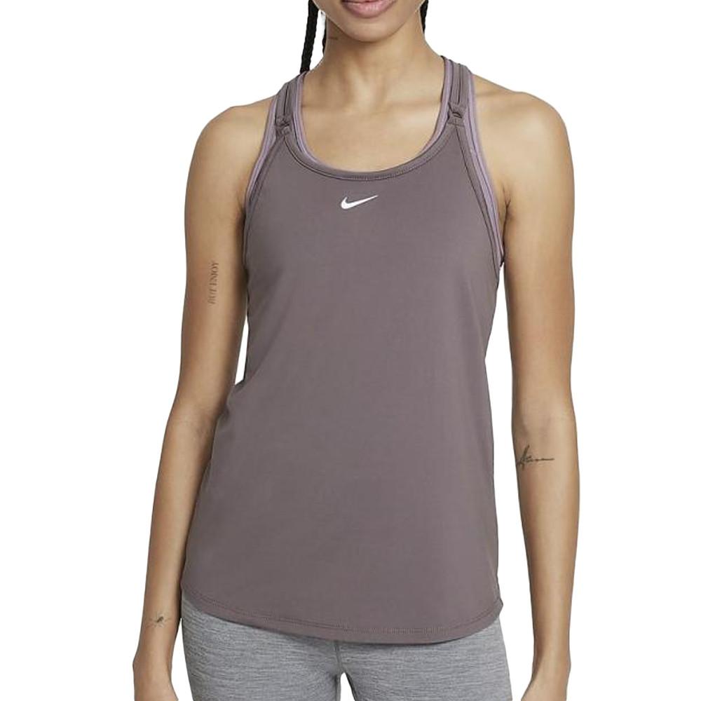 Nike Débardeur Mauve Femme Nike One Luxe
