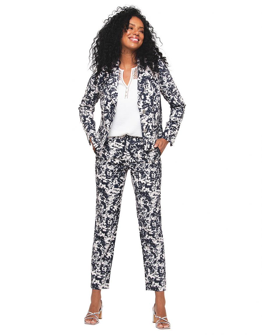 Blazer imprimé marine