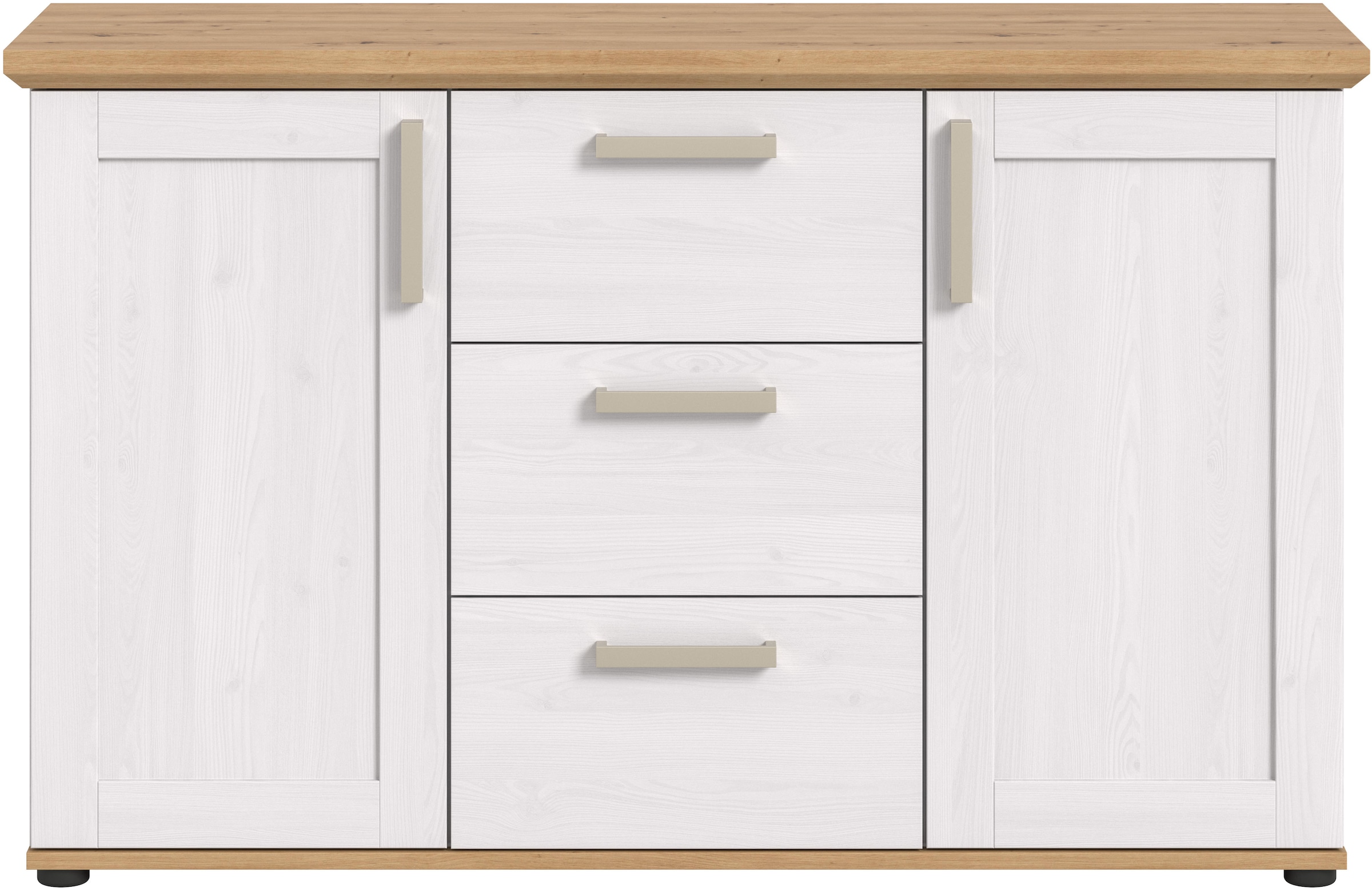 Home affaire Sideboard »Cosenza« Cosenza Sideboard 129 cm, 2 Türen, 4 Fächer, Sideboard, Wohnzimmer