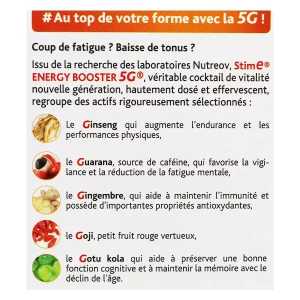 Nutreov Physcience Stim E Energy Booster 5G 20 comprimés effervescents