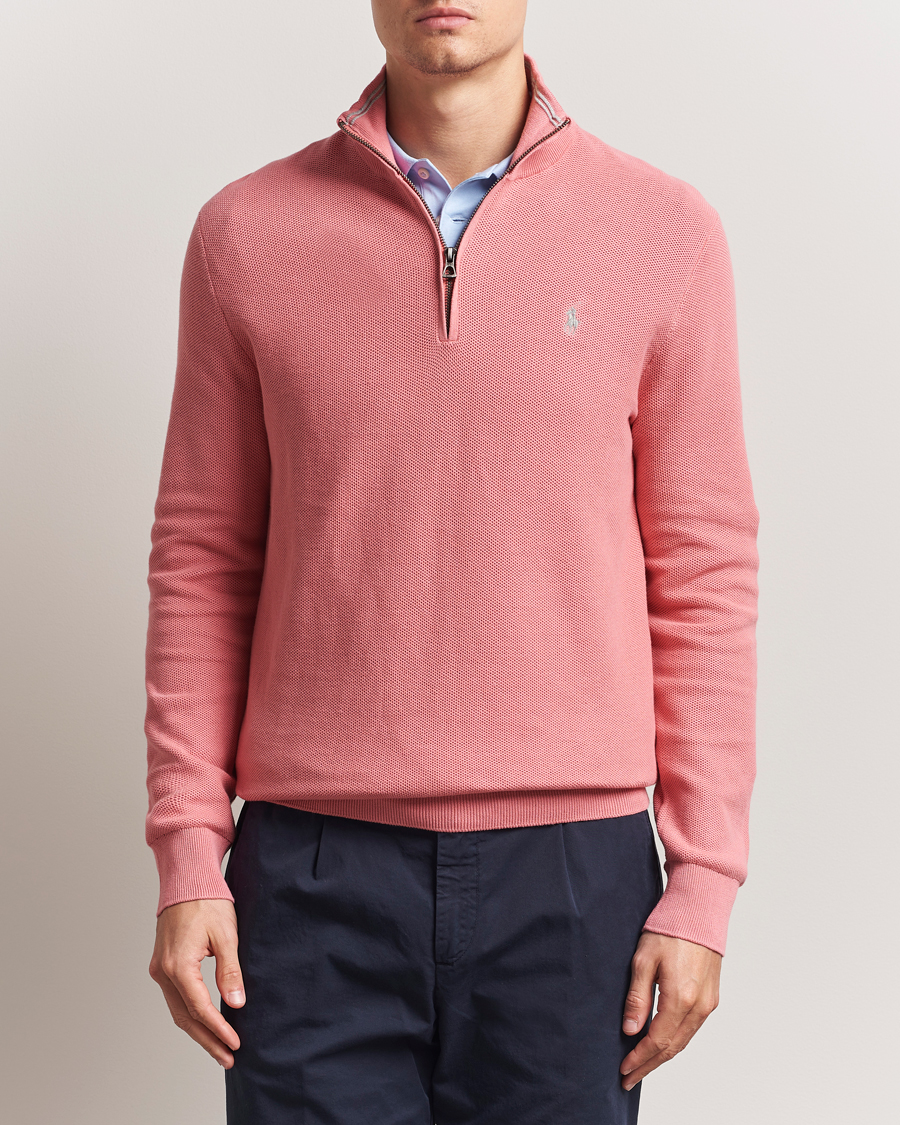 Polo Ralph Lauren Half Zip Cotton Pullover Desert Rose