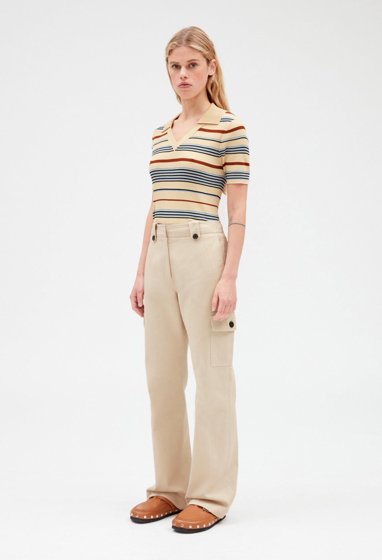 Pantalon cargo beige