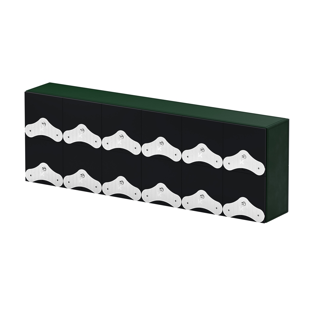 SwissKubik Masterbox Leder Grün - 12 Uhren