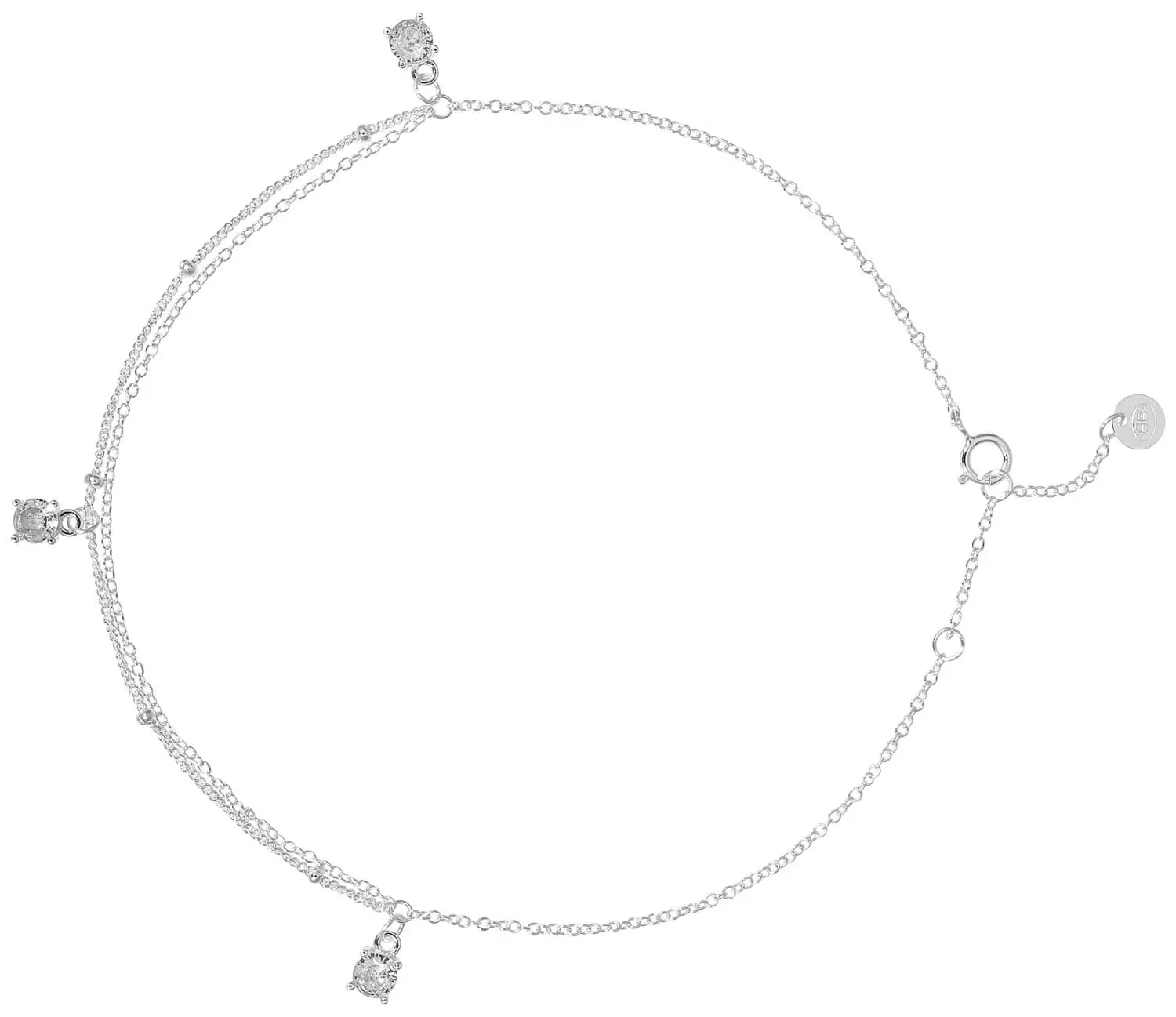 Fußkettchen - Silver Zirkonia