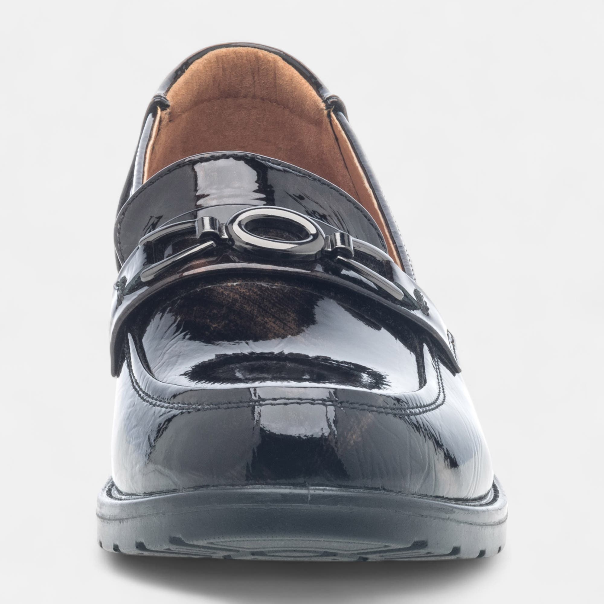 Mocassins pieds sensibles Femme en cuir bronze